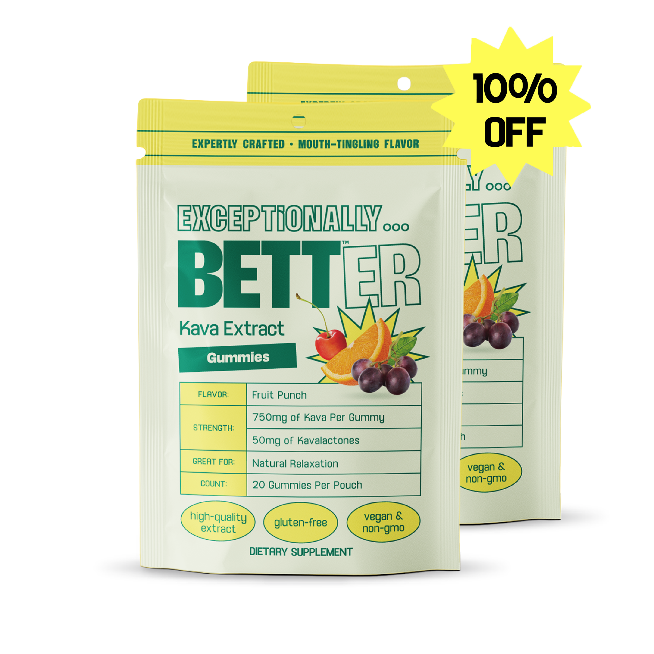 Natural Calm Kava Gummies - Fruit Punch