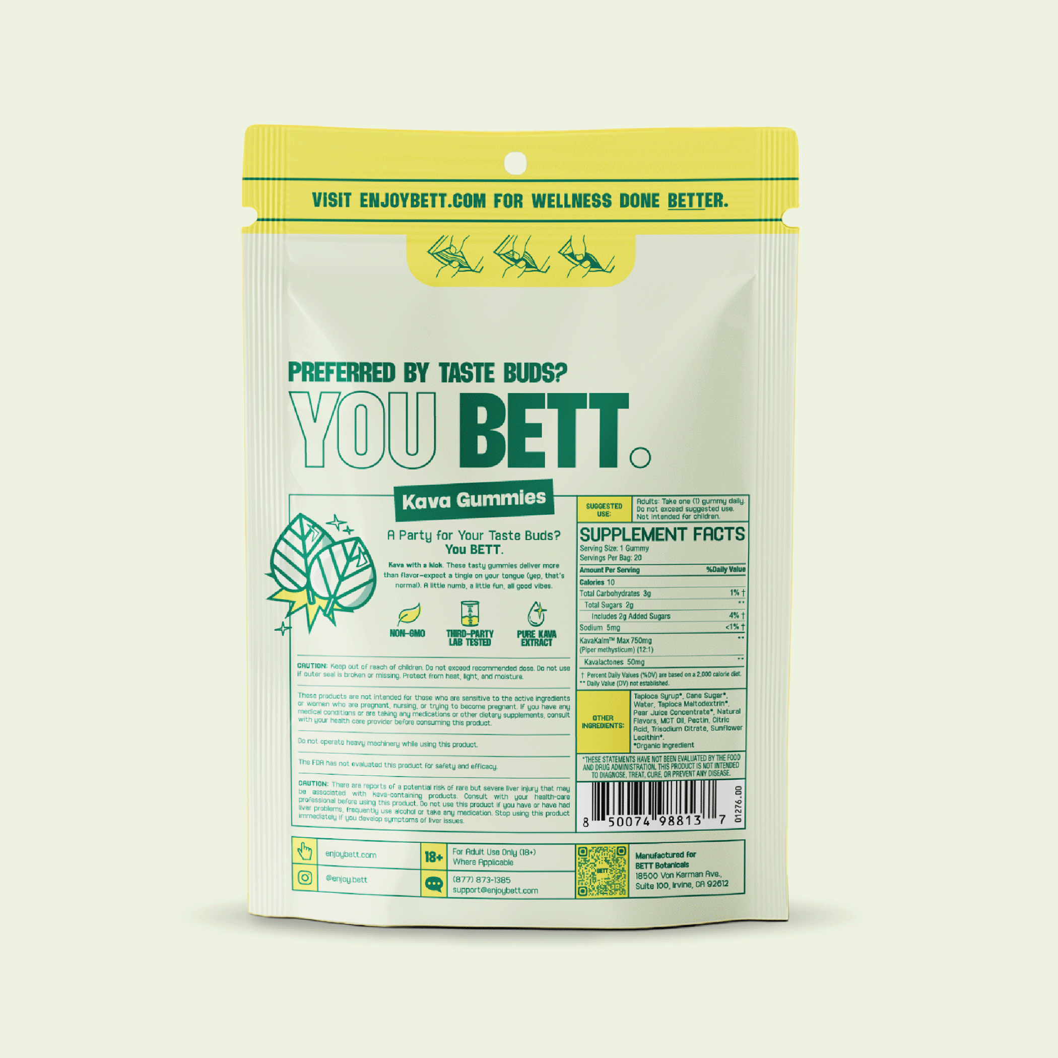 Natural Calm Kava Gummies - Fruit Punch